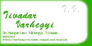 tivadar varhegyi business card